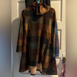 Plaid Women's poncho